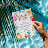 Festa de Piscina de Bash Girl Splash Splash Birthd