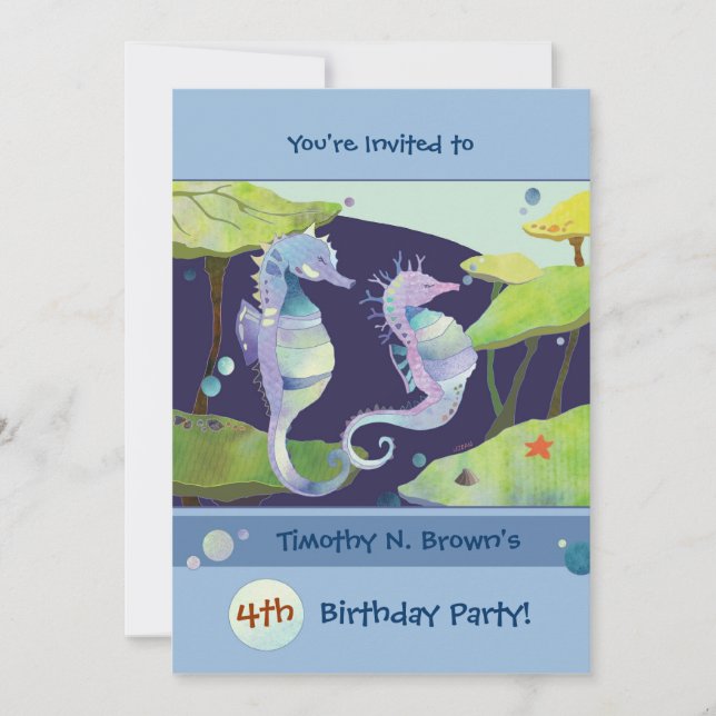 Convites Festa de Piscina de Cavalos do Mar (Frente)