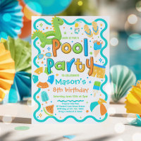 Festa de Piscina de Menino Verão Tropical Natação