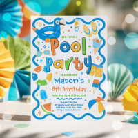 Festa de Piscina de Menino Verão Tropical Natação