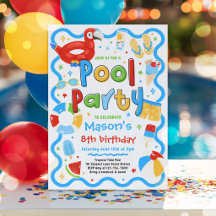 Festa de Piscina de Menino Verão Tropical Natação 