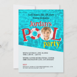 Convites Festa de Piscina de natação de natação de natação 