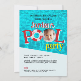 Convites Festa de Piscina de natação de natação de natação 