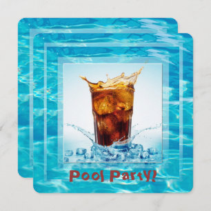 Convites Festa de Piscina de Verão