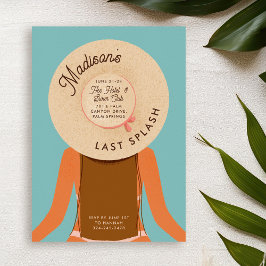 Convites Festa de Piscina do Último Splash Bachelorette