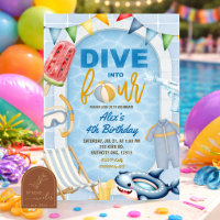 Festa de piscina para menino - Mergulhe no QUARTO
