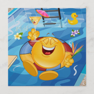 Convites Festa de piscina - SORRISO!