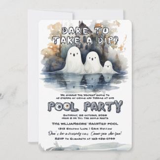 Convites Festa de Piscina Spooky