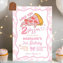 Convites Festa de Pizza Amor Pastel Retro Você Dois