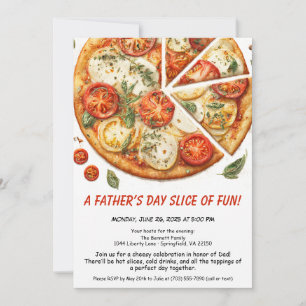 Convites Festa de Pizza do Dia dos Pais – Jantar de Família
