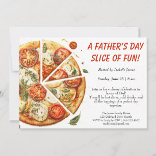 Convites Festa de Pizza do Dia dos Pais – Jantar de Família