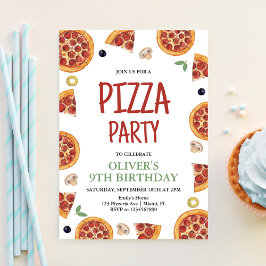 Convites Festa de Pizza, Fatia de Diversão Festa de Anivers