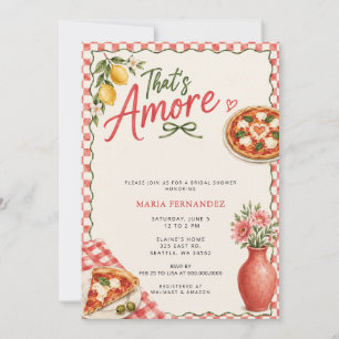 Convites Festa de Pizza Italiana Isso É Amor Chá de Noiva