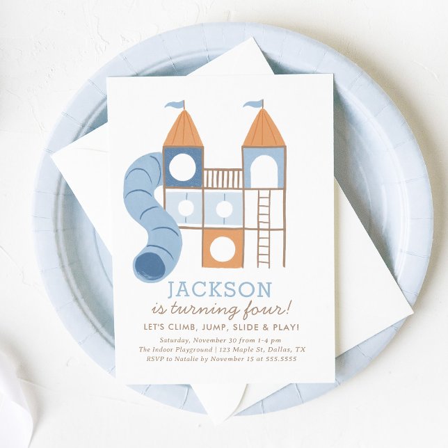 Convites Festa de Playground no Paraíso do Garoto do Parque (Criador carregado)