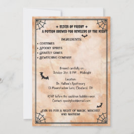 Convites Festa de Poções da Farmácia de Halloween