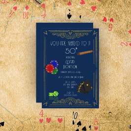 Convites Festa de Poker e Charuto Art Decor