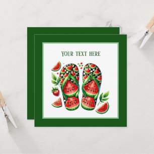 Convites Festa de praia com sacudir de melancia