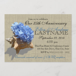 Convites Festa de Praia do 25 de Buquê de de Seashell