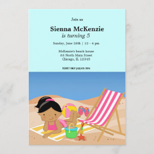 Convites Festa de Praia (Rapariga)