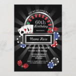 Convites Festa de Prata de Aniversário do Casino Night Las<br><div class="desc">Design do Casino Silver Night Party. Perfeito para qualquer aniversário. Simplesmente mude o texto para se adequar ao seu partido. impressão incluído.</div>