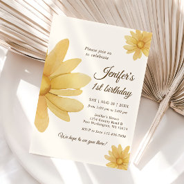 Convites Festa de primeiro aniversario da Garota Daisy Bohm