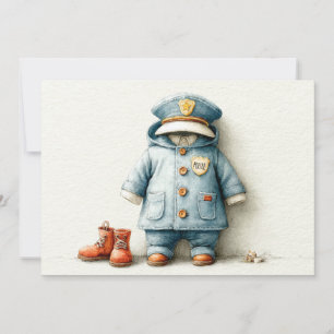 Convites Festa de primeiro aniversario da Polícia do Baby B