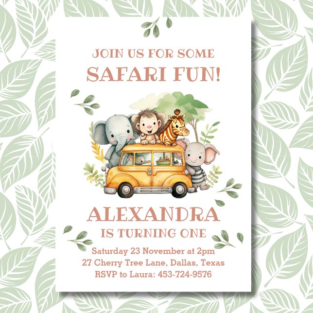 Convites Festa de primeiro aniversario da Selva de Menina S (Criador carregado)