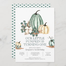 Convites Festa de primeiro aniversario de Abóbora