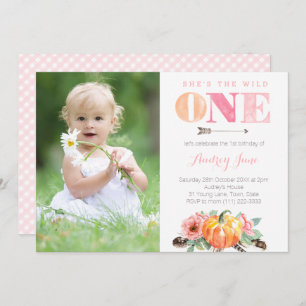 Convites Festa de primeiro aniversario de Abóbora do Espíri