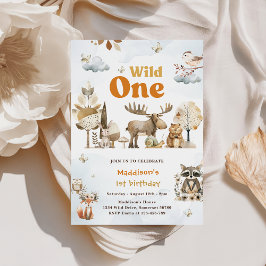 Convites Festa de primeiro aniversario de Animais da Flores