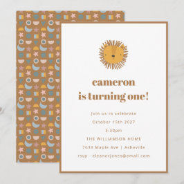 Convites Festa de primeiro aniversario de Animais para Cria