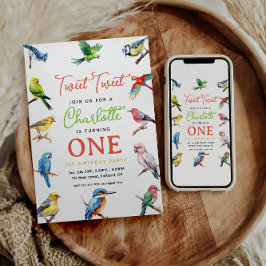 Convites Festa de primeiro aniversario de Aves