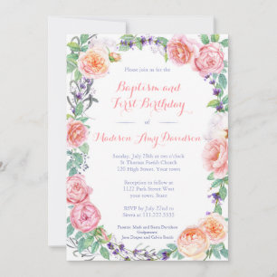 Convites Festa de primeiro aniversario de Batismo do Jardim