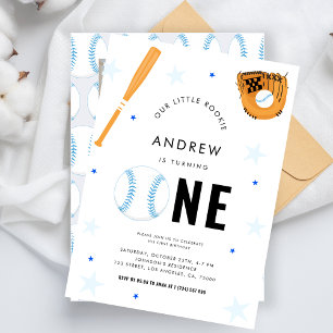 Convites Festa de primeiro aniversario de Bebê do Tema do B