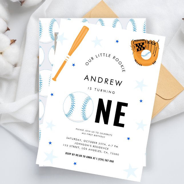 Convites Festa de primeiro aniversario de Bebê do Tema do B (Criador carregado)