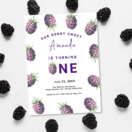Convites Festa de primeiro aniversario de Blackberry | Berr