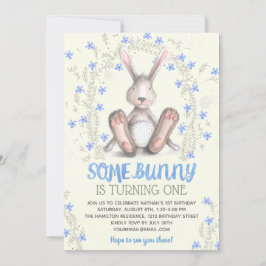 Convites Festa de primeiro aniversario de Bunny Boys