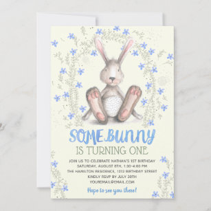 Convites Festa de primeiro aniversario de Bunny Boys
