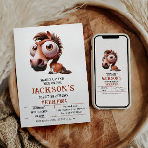 Convites Festa de primeiro aniversario de Caricaturas de Ca