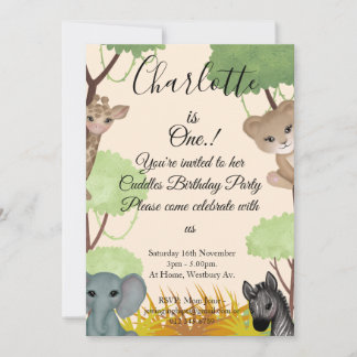 Convites Festa de primeiro aniversario de Cuddles