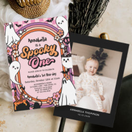 Convites Festa de primeiro aniversario de Dia das Bruxas Ro