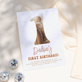 Convites Festa de primeiro aniversario de Foto Daisy do Gro