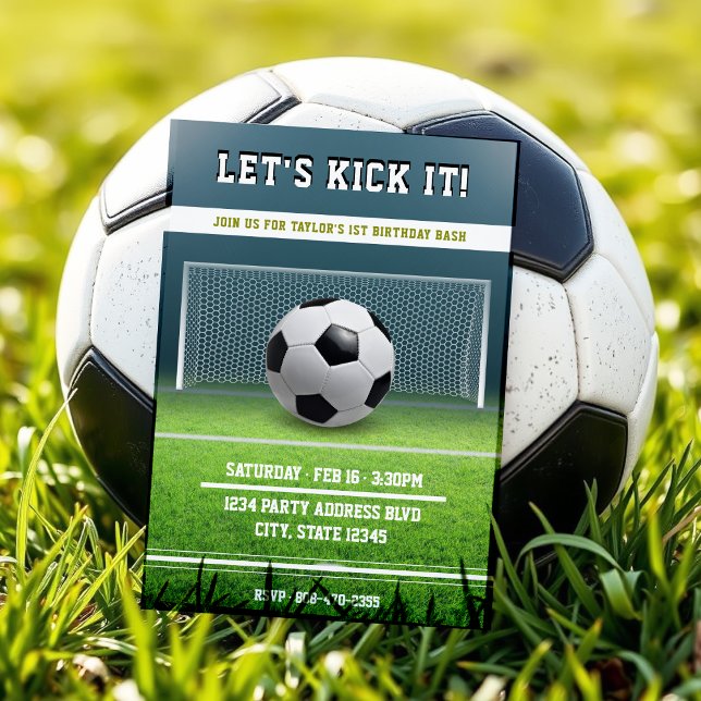 Convites Festa de primeiro aniversario de Futebol do Campo  (Criador carregado)