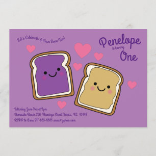 Convites Festa de primeiro aniversario de manteiga de amend