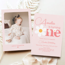 Convites Festa de primeiro aniversario de margarida rosa fo