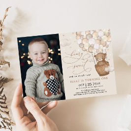 Convites Festa de primeiro aniversario do Balão de Ar Quent