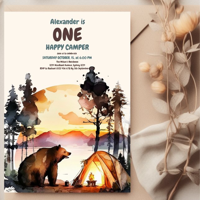 Convites Festa de primeiro aniversario do Boho One Happy (Criador carregado)