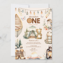 Convites Festa de primeiro aniversario do Boho One Happy