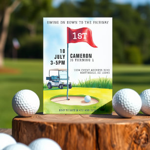 Convites Festa de primeiro aniversario do Curso de Golfe pa