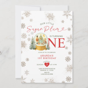 Convites Festa de primeiro aniversario do Noz-Cracker Winte